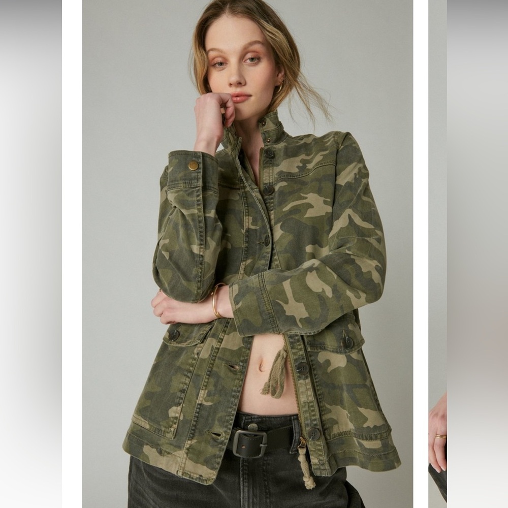 Lucky brand camo printed utility jacket xl